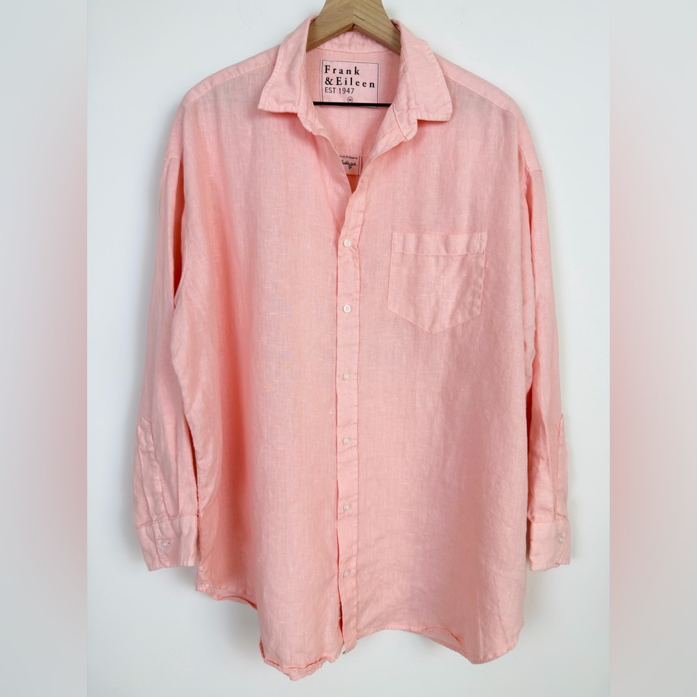 Frank & Eileen Peach Button-Down Linen Shirt